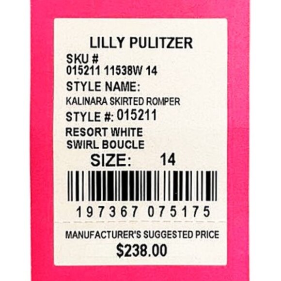 Lilly Pulitzer Kalinara Skirted Romper in Resort White NWT - Size 14 - Picture 10 of 11